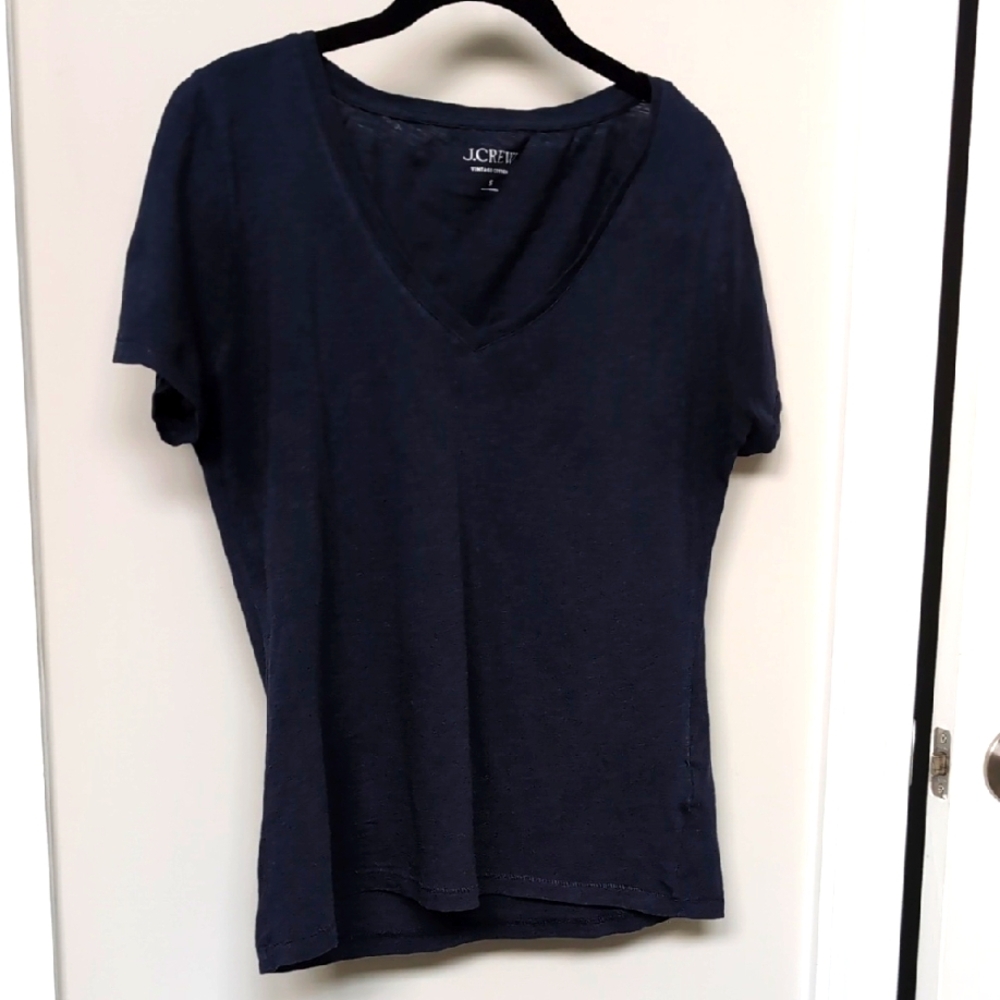 J Crew Small Cotton Tee Navy